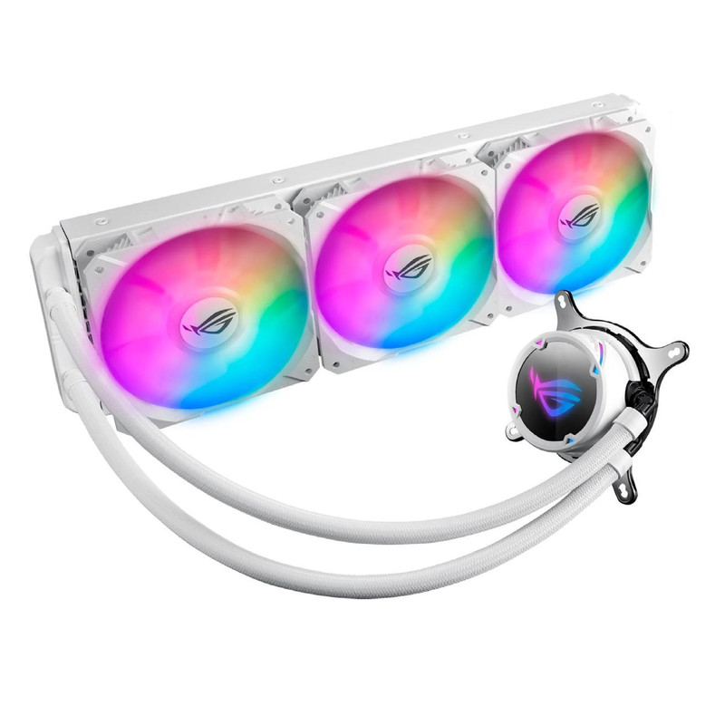 Asus ROG Strix LC 360 RGB AIO Liquid CPU Cooler - White - مبرد